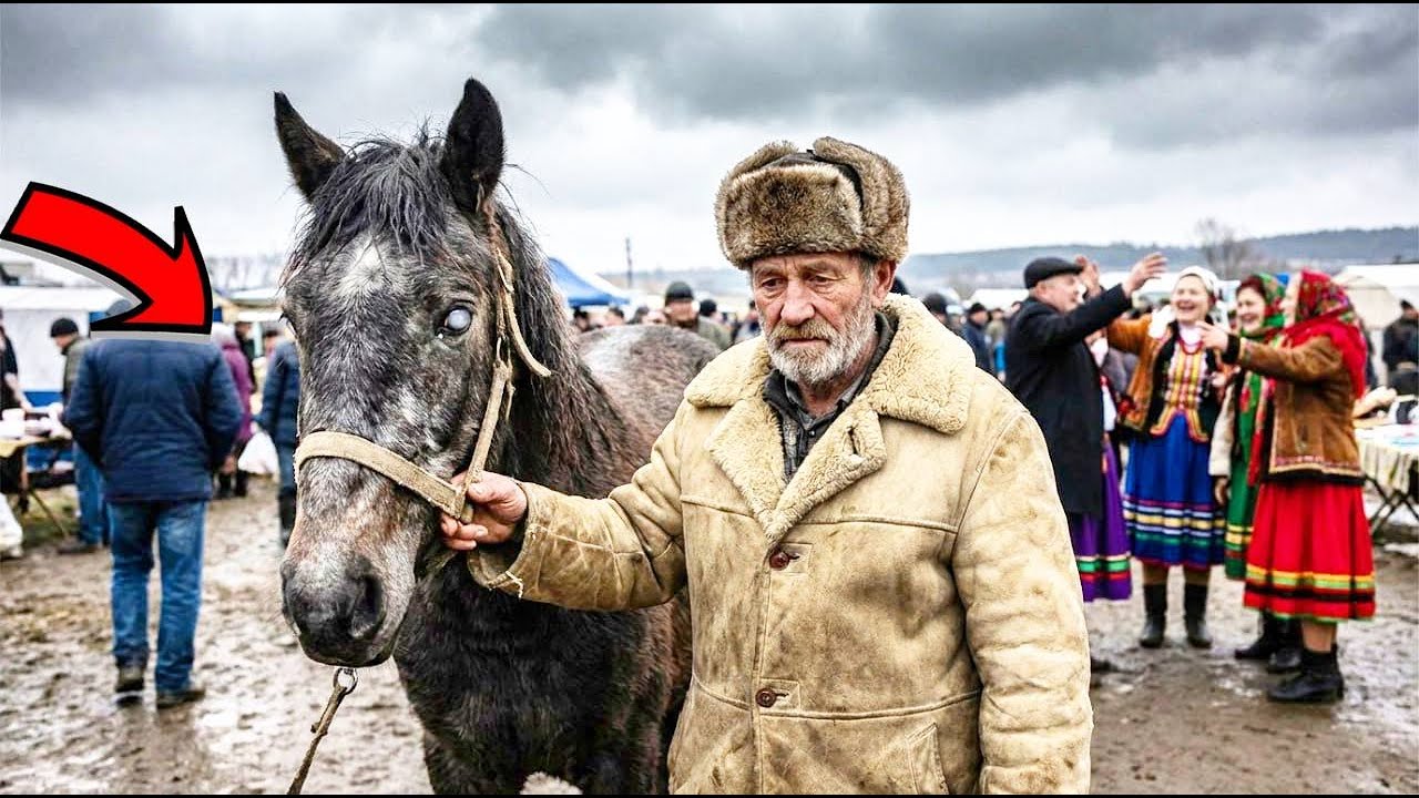 ДЕД купил у цыгана слепого коня из жалости. Через неделю конь привёл его в пещеру, ПОЛНУЮ ЗОЛОТА!