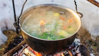 Fish soup with carp - Easy Camping Recipes | Outdoor cooking |ASMR