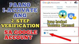 Paano I-Activate ang 2-Step Verification sa Google Account | gamit ang cellphone