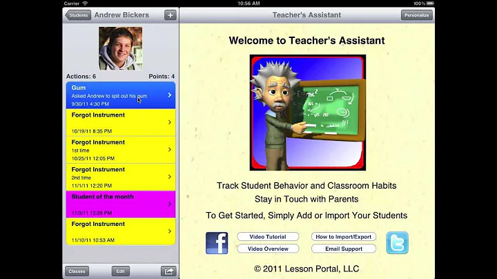 Teacher's Assistant Pro for iPad/iPhone Overview (ver. 5)