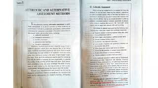 Authentic and Alternative Assessment methods