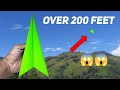 Paper planes 200 feet how to make paper airplane that flies far