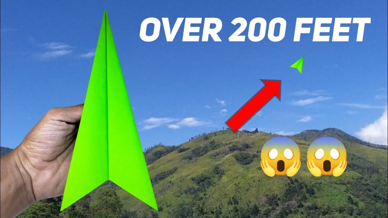 Paper Planes 200 FEET!! How To Make Paper Airplane That Flies Far