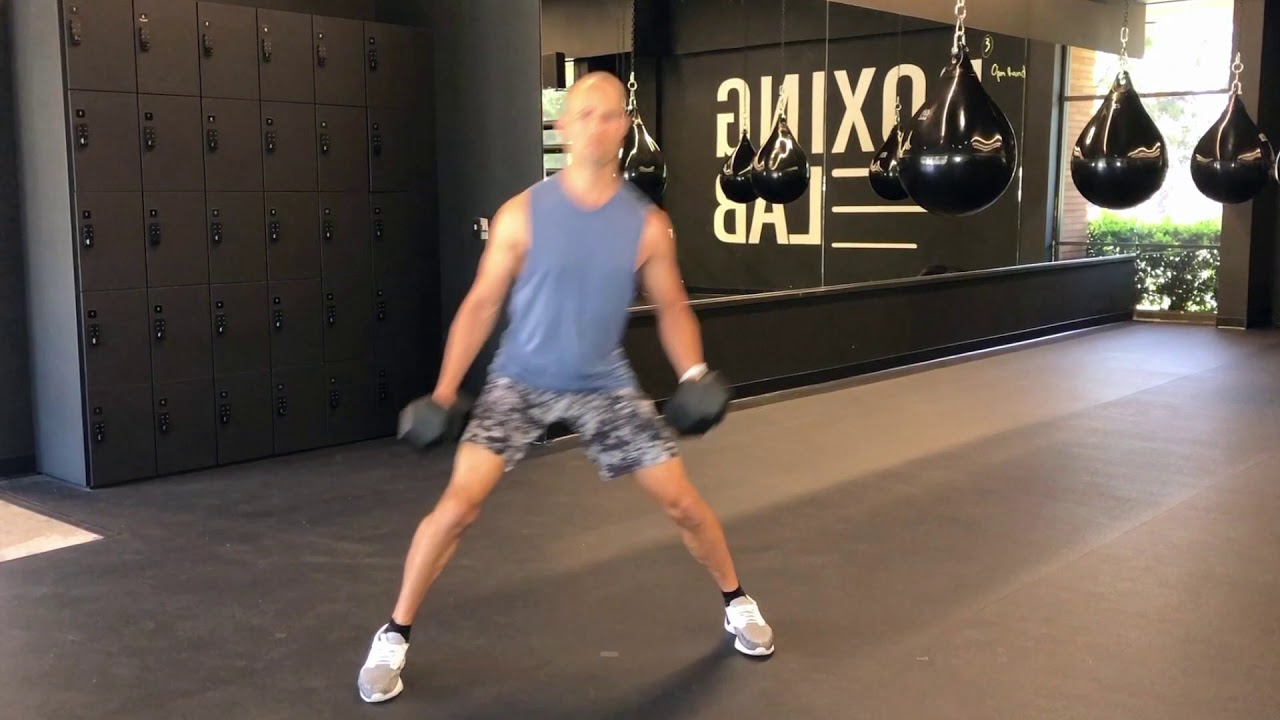 Lateral Lunge to Knee Up - YouTube