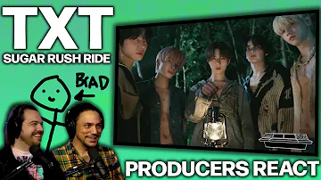 PRODUCERS REACT - TXT Sugar Rush Ride Reaction - THEIR BEST YET!