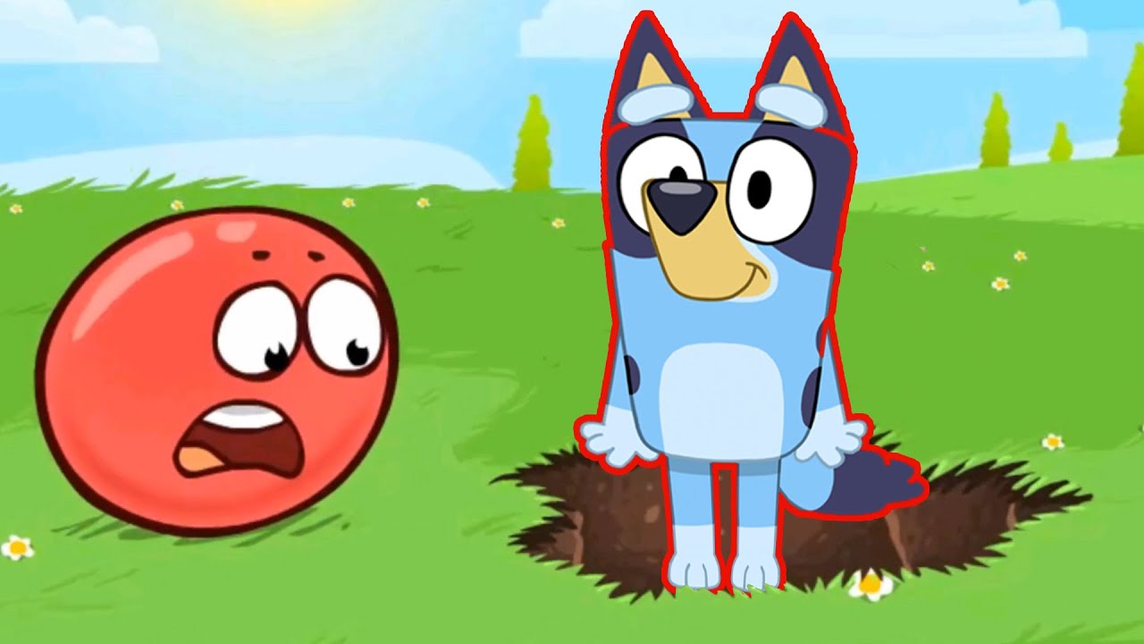 Bluey vs Mini Boss Red Ball 4 Moon Fight - YouTube