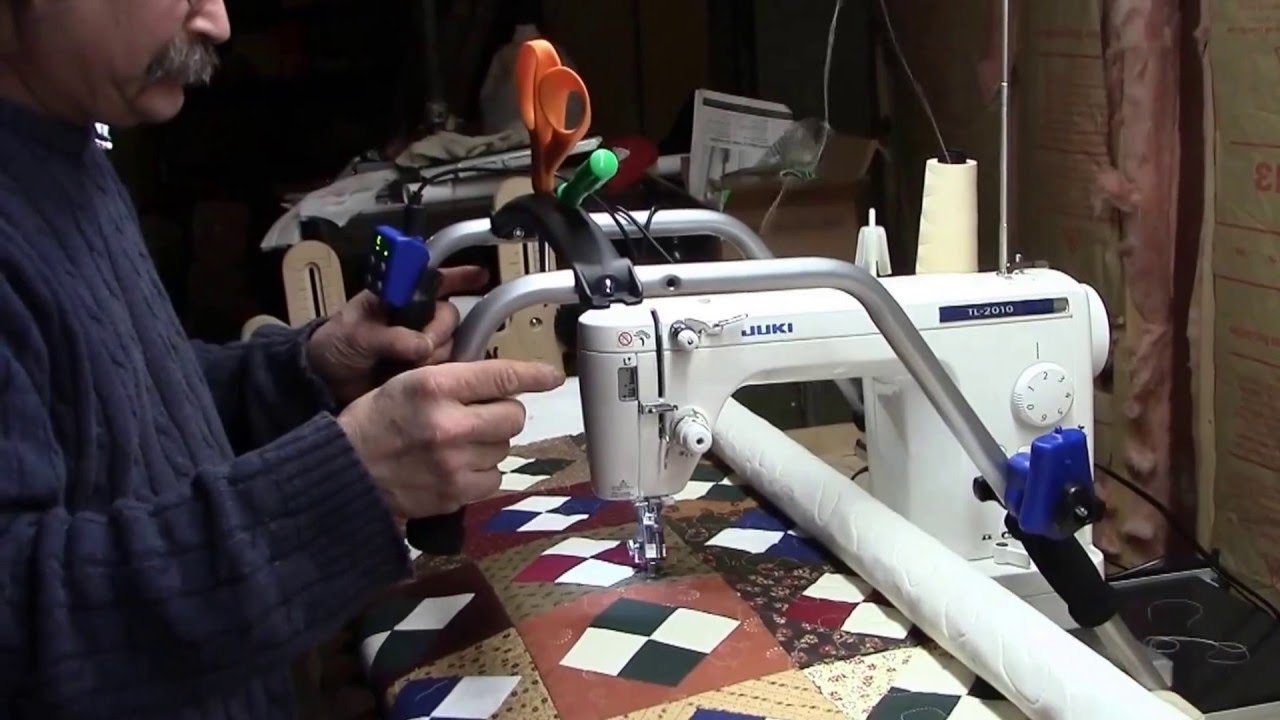 Brian's new quilting machine - YouTube