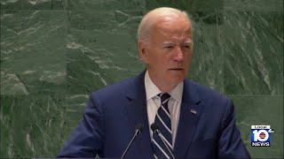 Biden addresses global conflicts at U.N. farewell