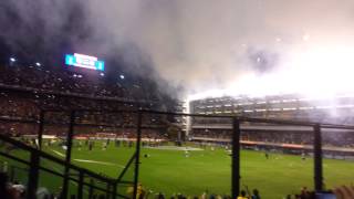 Terrible recibimiento de Boca vs Corinthians Copa Libertadores 2013