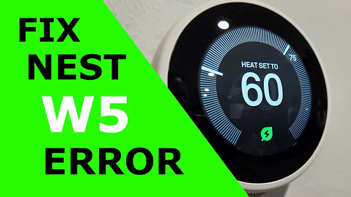Fix the w5 Error Google Nest Thermostat EASY