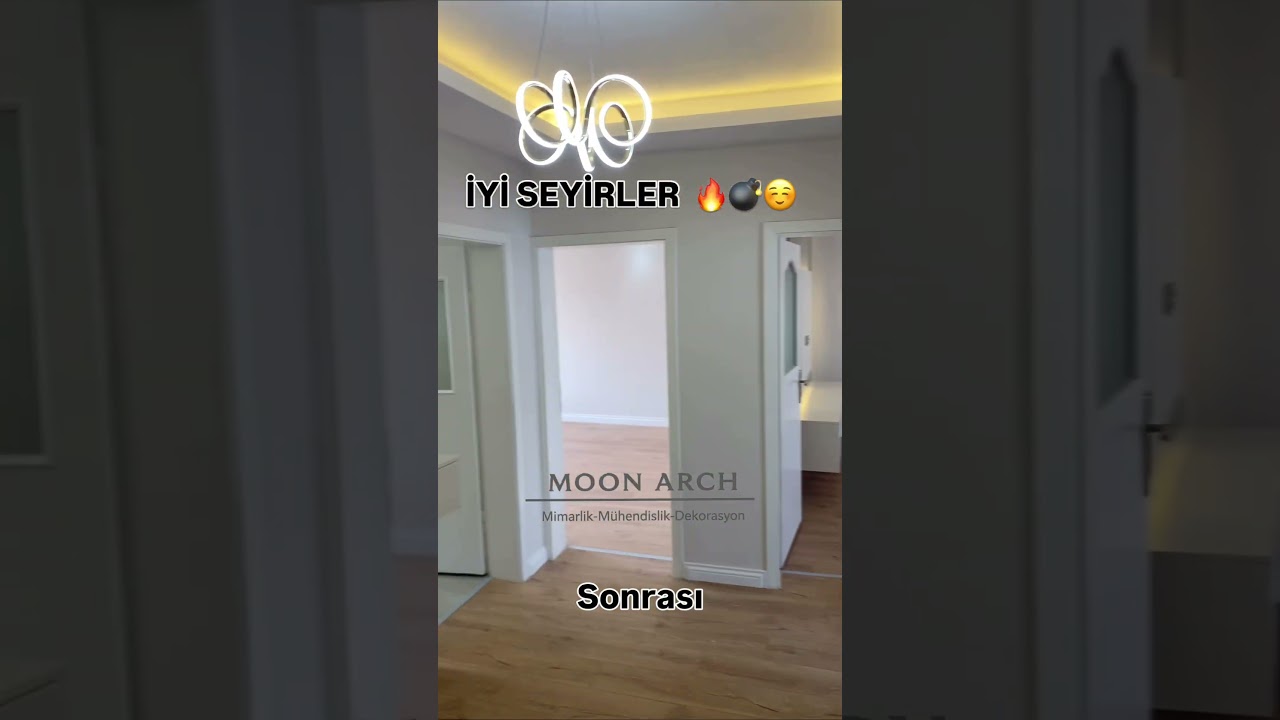 Bir evin dönüşümü. Moonarch Mimarlık Mühendislik Dekorasyon farkıyla. Bursa içi ücretsiz keşif.