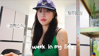 [VLOG] 일상 브이로그 | 제주살이 적응기 ~ ing| 서핑??‍♀️ | 끝나지 않는 집꾸미기 | 런던베이글  | 제주 서쪽나들이(소품샵 베이컨시)| 홈카페 | 다이어트 월남쌈