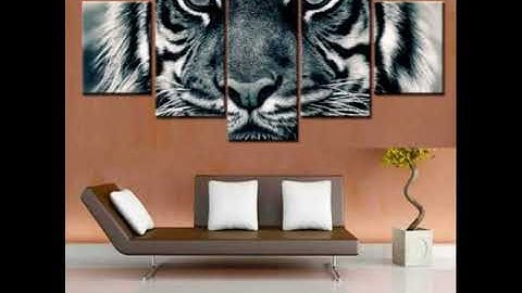 Tiger Poster, Tiger Wall Art, Tiger eye 5 Piece Canvas Print, 5PCS