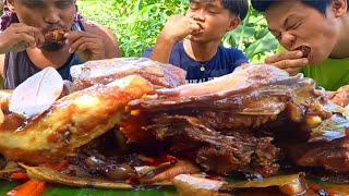 Native chicken adobo ||  Super juicy and deliciuos || Countryside cooking and mukbang in mountain