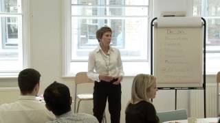 Jayne runs a short presentation skills training session, May 2014