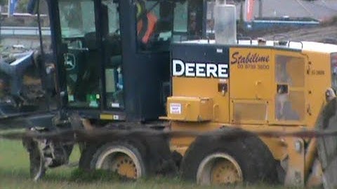 The Grader stuck in the Mud.