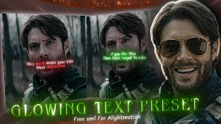 🔥 Glowing Text Animation XML Pack | Alight Motion Presets Free Download