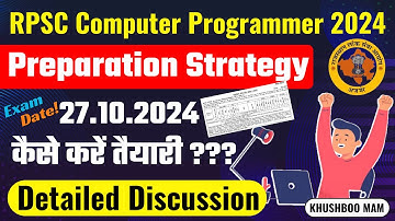 RPSC Programmer 2024 Preparation Strategy by Khushboo Singh | Computer Programmer Vacancy 2024