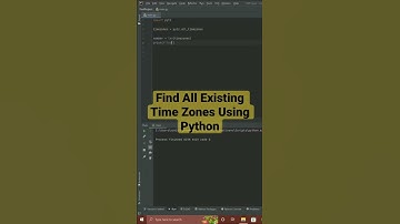 Find All Existing Time Zones using Python