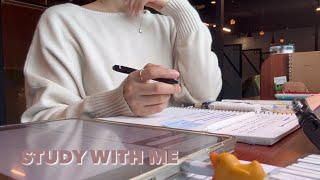 🐣1-HOUR Study With Me📝 No music, Real sounds, Pomodoro 25/5🎧