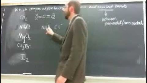 Which compounds contain both ionic and covalent bonds (this video has no volume)