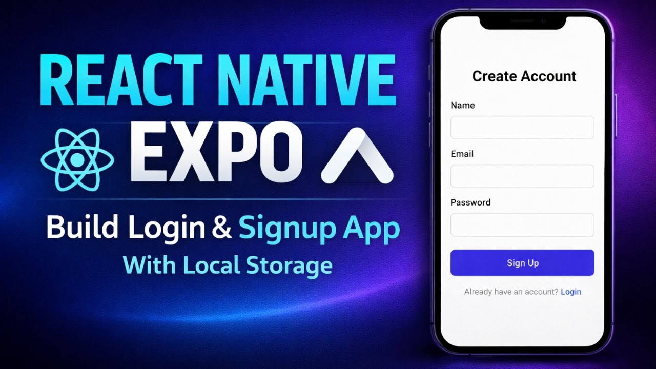 Create Login & Signup Page App in React Native Expo | Expo Project for Beginners (Part 1) | Hindi