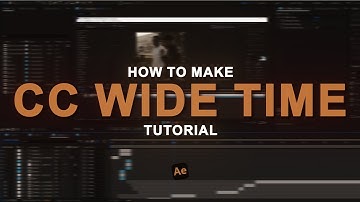 how to make smooth CC WIDE TIME effect in 1 minute - after effects tutorial