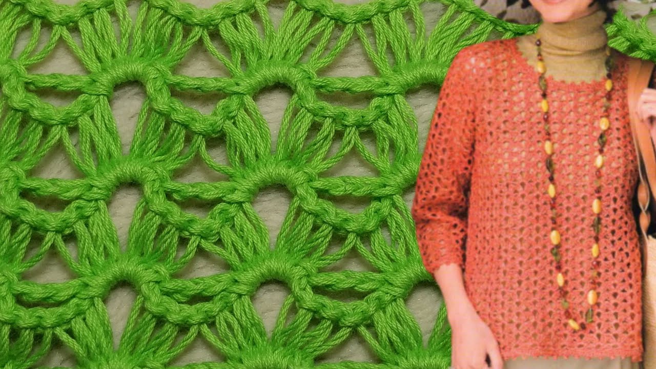 PONTO FANTASIA LEQUE EM CROCHÊ DE 2 CARREIRAS ECONÔMICO