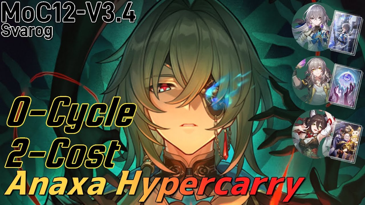 Anaxa E0S1 Hypercarry 0-Cycle 2-Cost | 3.4 Moc Svarog | Honkai: Star Rail
