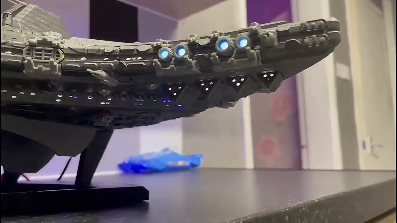 Destiny Stargate Universe 3D printed model kit built and lit