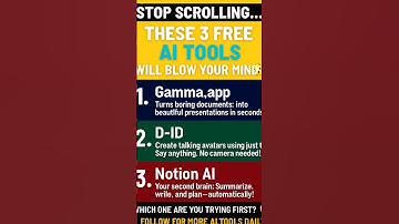 “3 Insane FREE AI Tools You Didn’t Know Existed! 🤯 (2025)”❤️ #shorts #ai #productivity