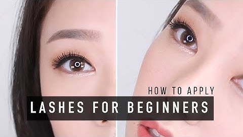 HOW TO APPLY FALSE LASHES FOR BEGINNERS | 초보 속눈썹 붙이는법