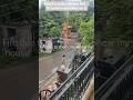 Short circuit fire on electric pole due to rain