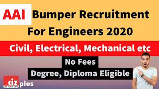 😍 AAI Bumper Recruitment For North Indian Engineers | Airport Authority of India Apprenticeship