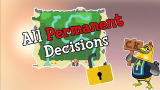 All Permanent Decisions in Animal Crossing: New Horizons
