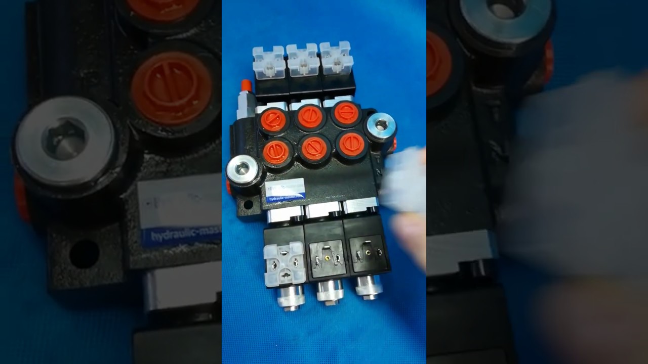 HYDRAULIC BANK MOTOR 3 SPOOL BANK SOLENOID CONTROL VALVE 50 LPM 12V 24v