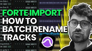 How to Batch Rename tracks in Forte Import