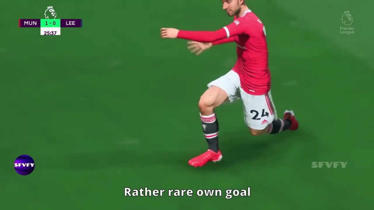 Eriksen Manchester United Free Kick Led to Meslier's Own Goal | FIFA 22