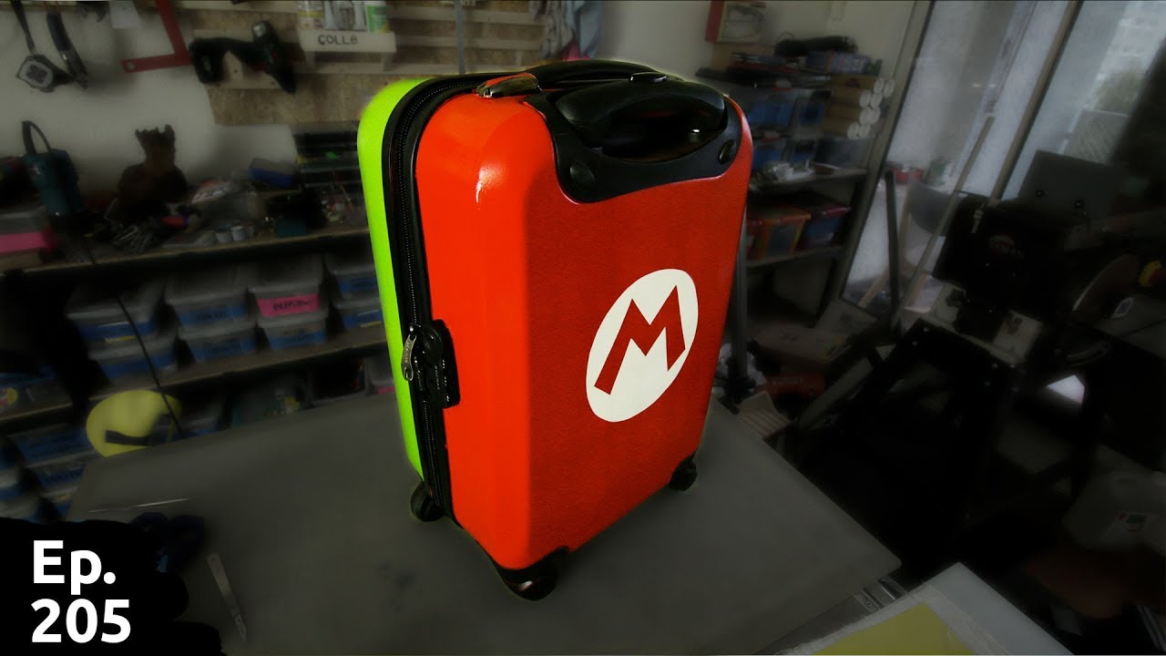 Transformation d'une valise toute triste grise en super valise Mario-Luigi - Ep205