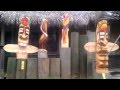Tiki, Pelican, Parrot wood carving