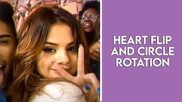 heart flip transition and circle rotation in videostar