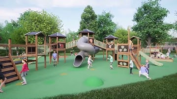 Large playground in the park | Lars Laj Playgrounds