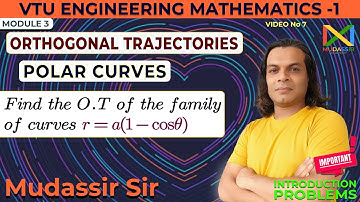 Find the Orthogonal Trajectories of r=a(1-cosθ) Polar family Curves |VTUM1 differential equations