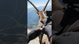 POV :Following a Wild ibex through rocky mountains#Ibex#MountainAnimals#WildlifePOV#wildlife