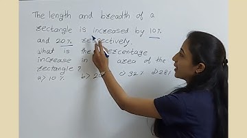 Quantitative Aptitude example on Percentage|| If length and breadth of rectangle increases...