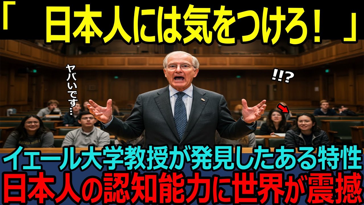 【海外の反応】「日本人には:気をつけろ...」イェール大学教授が4年かけて発見した驚愕の事実！日本人だけが持つ認知能力に世界が震撼