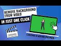 Remove background in one click adobe premier Tech Official