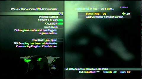 MW3 MODDED LOBBY WITH MOD MENU (PS3)