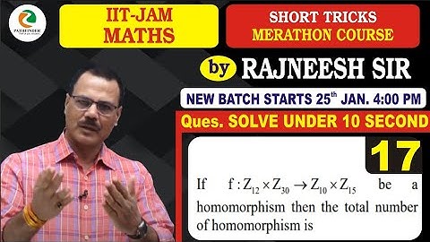 17 Group Theory Short Trick | IIT JAM 2021| Pathfinder Classes| Rajneesh Sir
