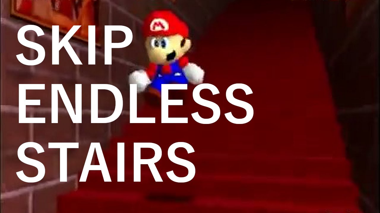 Super Mario 64   Skip Endless Stairs Glitch Backwards Long Jump